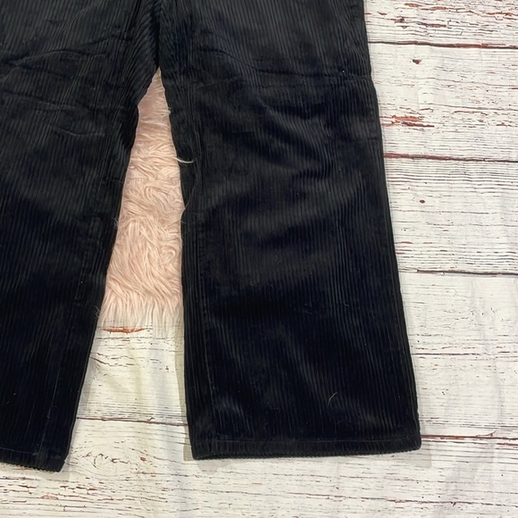 NWT Vero Moda Curve Black Kathy Wide Cord High Rise Pants - Picture 4 of 10